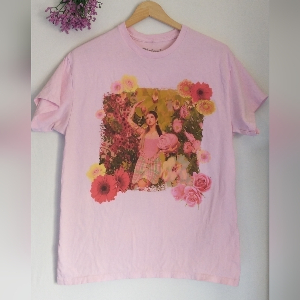 Melanie Martinez Floral T Shirt Pink Size Large